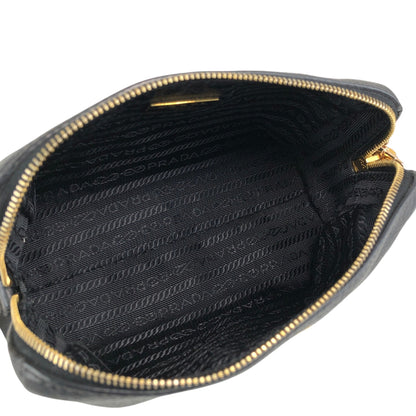 PRADA Logo Small Chain Shoulder bag Black Vintage ckmyc2