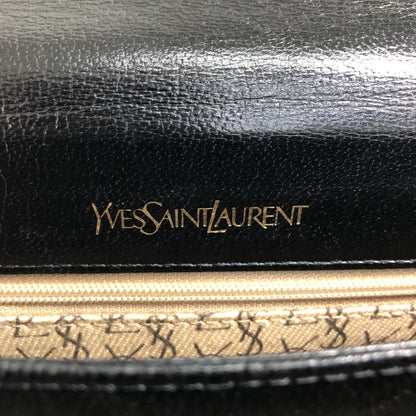 Yves Saint Laurent YSL Logo Shoulder bag Black Vintage rnmcrn