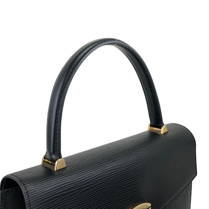 LOUIS VUITTON Epi Turn Lock Handbag Black Vintage 25r47v