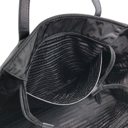 PRADA Tessuto Triangle Logo Totebag Black Vintage 3zhhwr