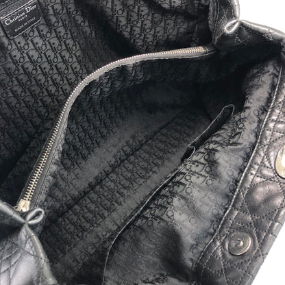 Christian Dior Lady Dior Cannage Charm Totebag Black Vintage niu5pt