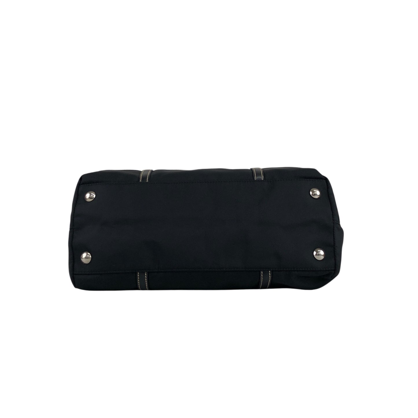 PRADA Tessuto Triangle Logo Totebag Black Vintage 7waabg