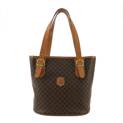CELINE Macadam Blason Handbag Shoulder bag Brown Vintage uwfpsv