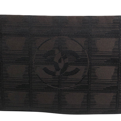 CHANEL New Travel Line Chain Handbag Pouch Brown Vintage 2d7ied