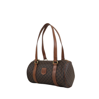 CELINE Macadam Blason Handbag Brown Vintage d6ntg2