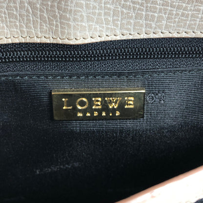 LOEWE Logo Embossed Handbag Ivory Vintage kfsngw