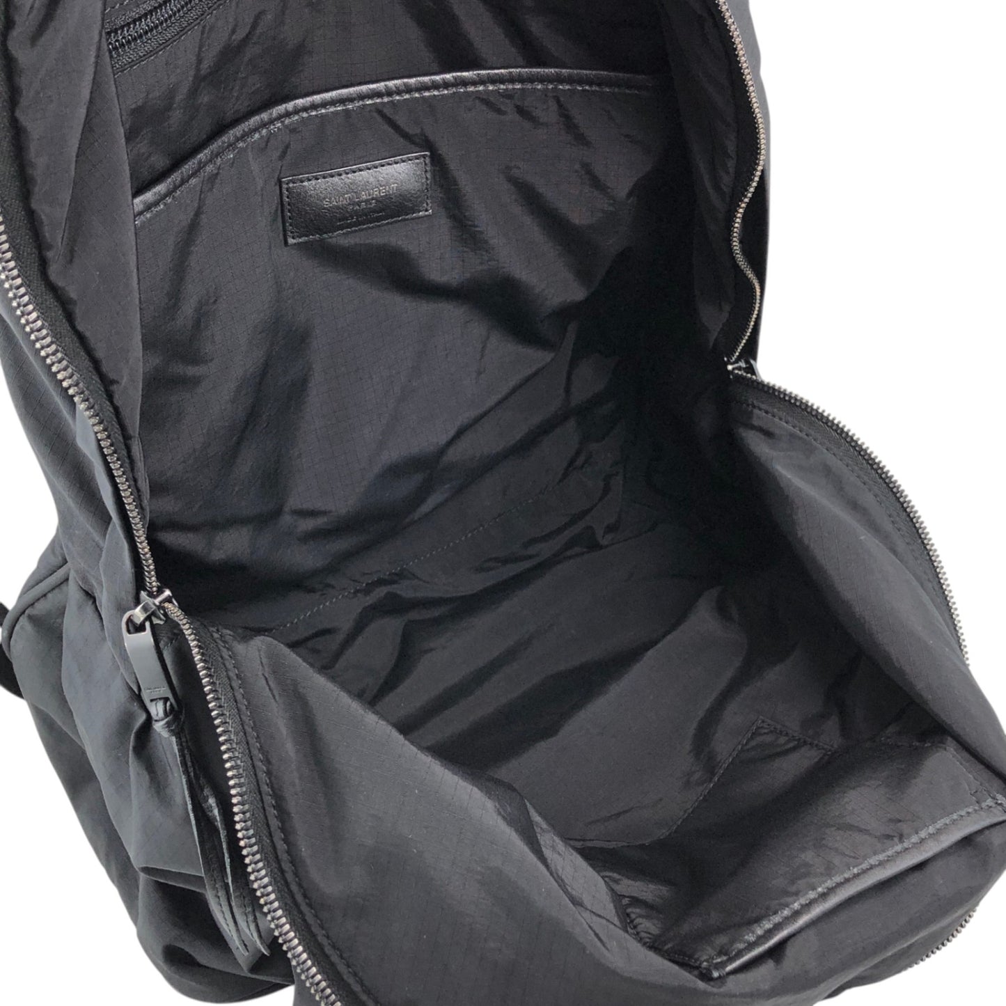 Yves Saint Laurent Logo Backpack Black Vintage 7tw3dp