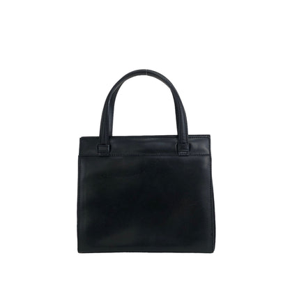 CELINE Starball 凱旋門吊飾皮革手提包黑色復古 3hfzux 