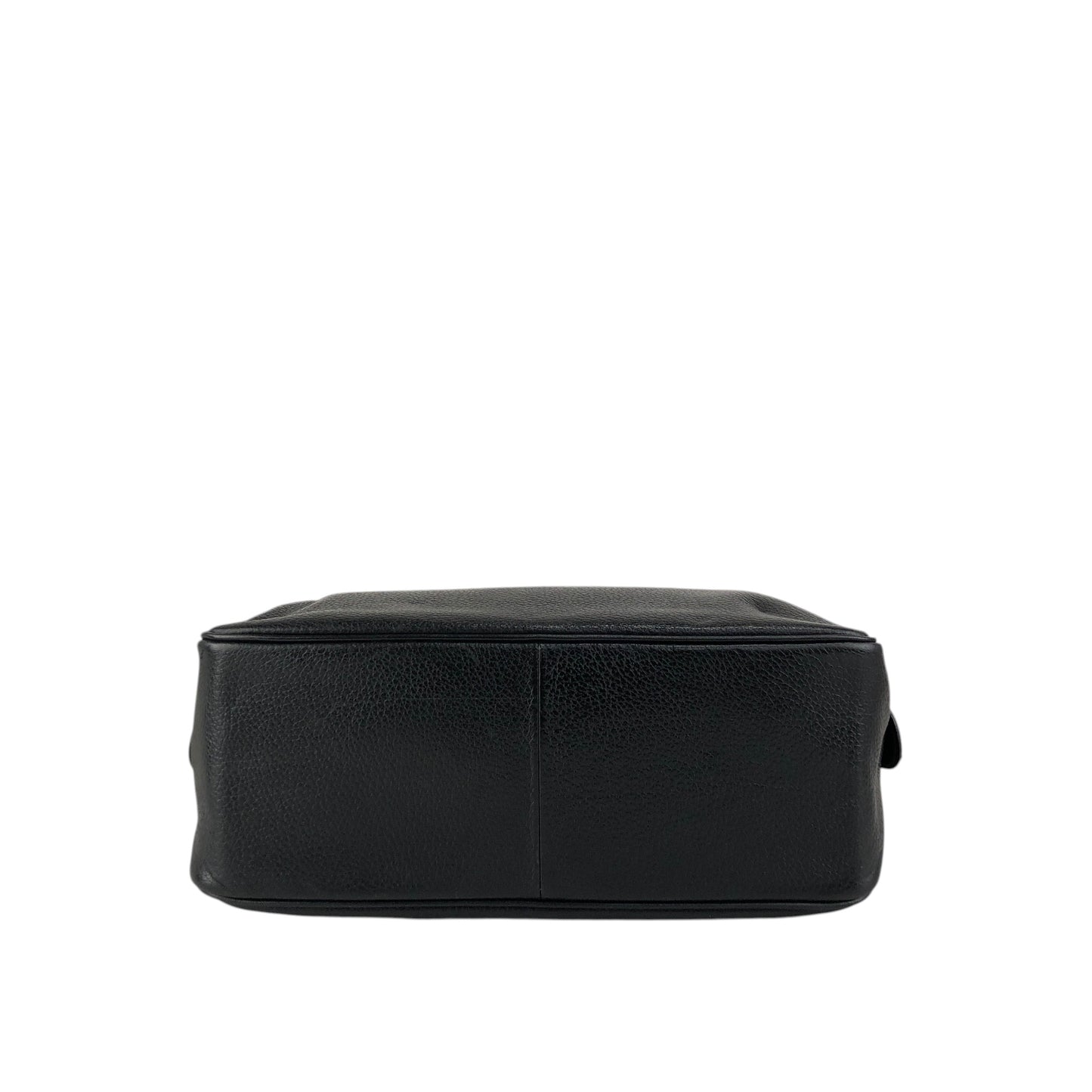 BURBERRY Logo Embossed Handbag Boston bag Black Vintage ybjkpc