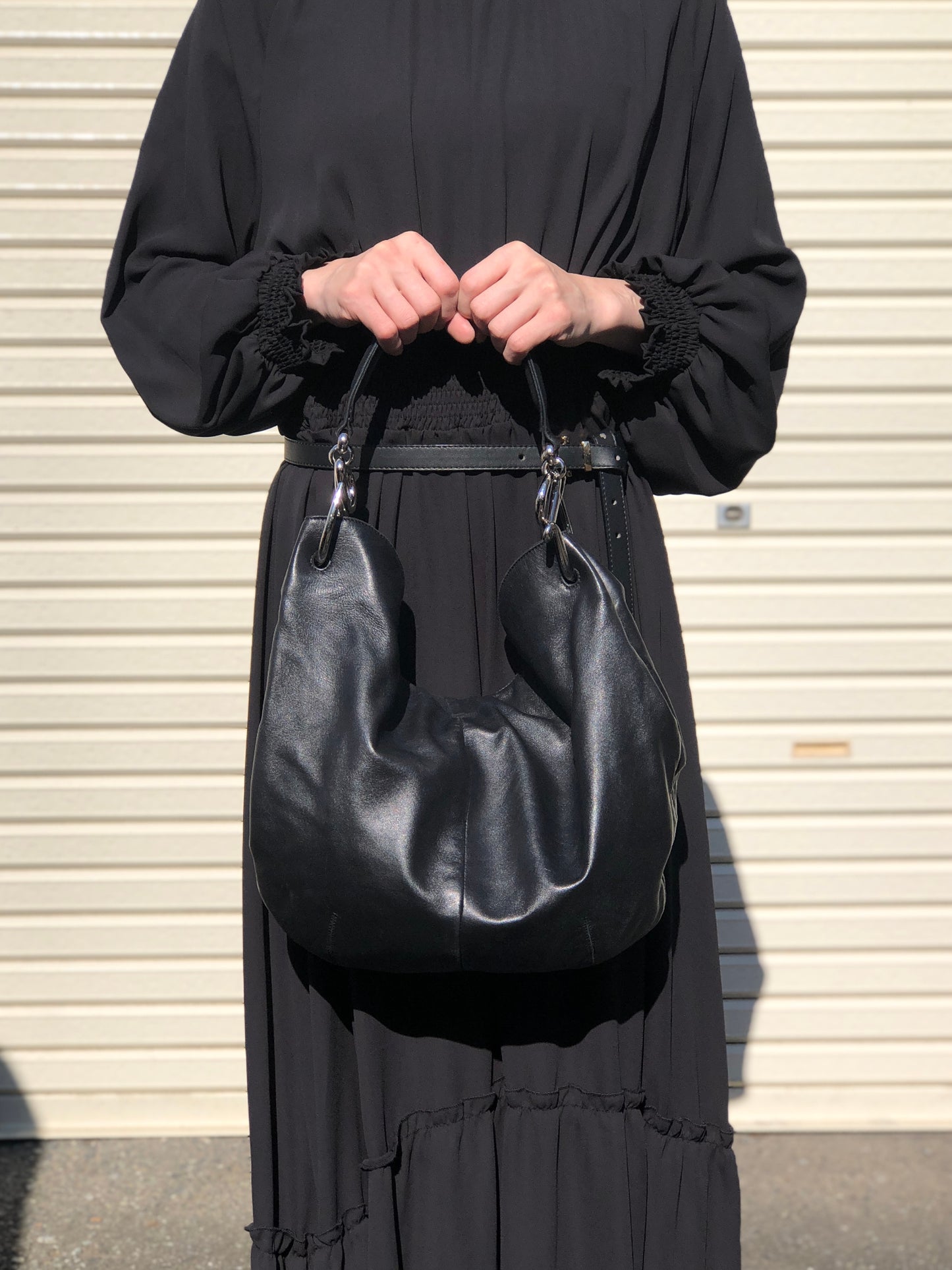 LOEWE Shoulder bag Hobobag Black Vintage a5i6ns