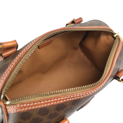 CELINE Macadam Blason Handbag Brown Vintage gbe4wr