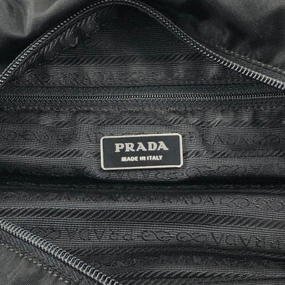 PRADA Tessuto Triangle Logo Handbag Totebag Black Vintage prni67