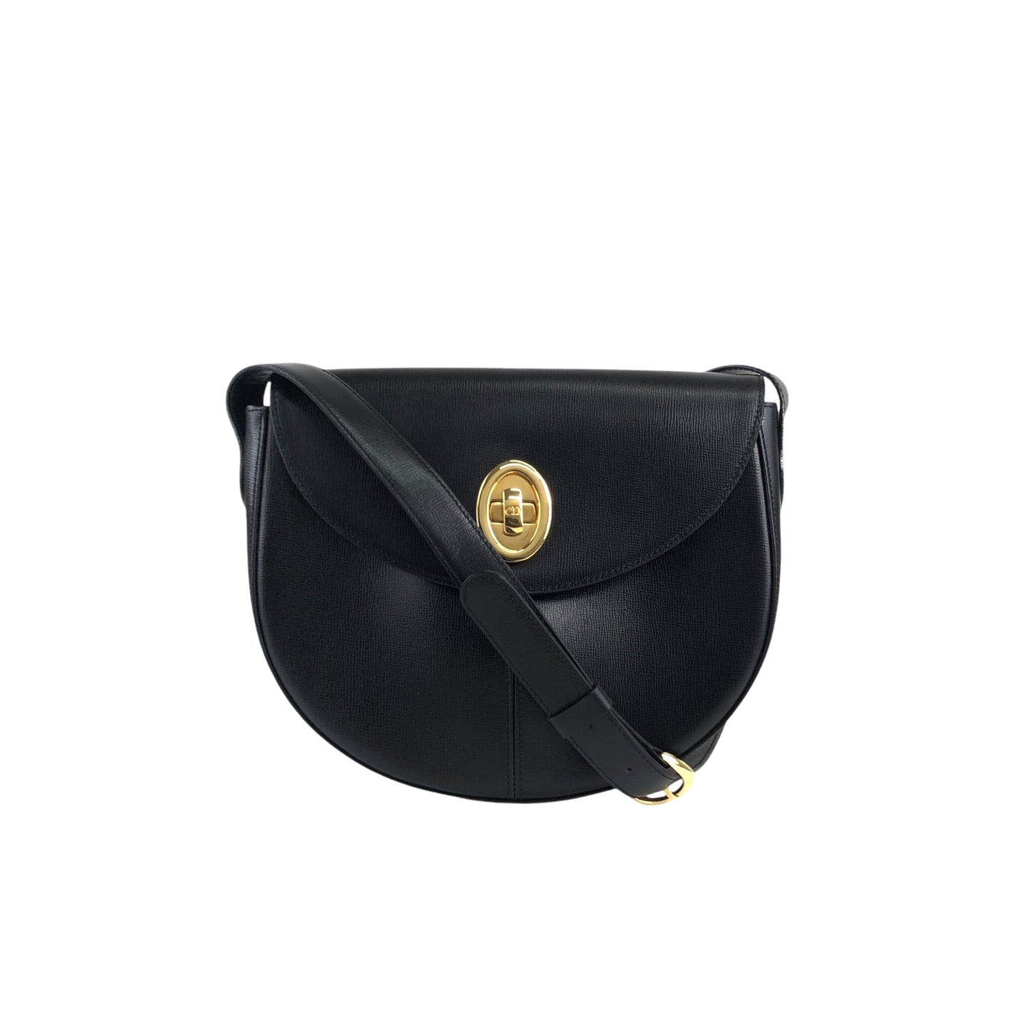Christian Dior CD Logo Turn Lock Shoulder bag Black Vintage wnak6u