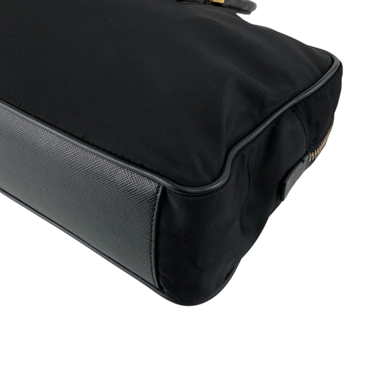 PRADA Tessuto Triangle Logo Small Boston bag Handbag Black BL0088 Vintage yaijvh