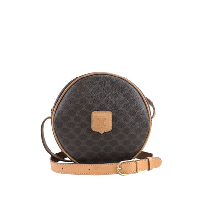 CELINE Macadam Blason Shoulder bag Brown Vintage 6ufdi7