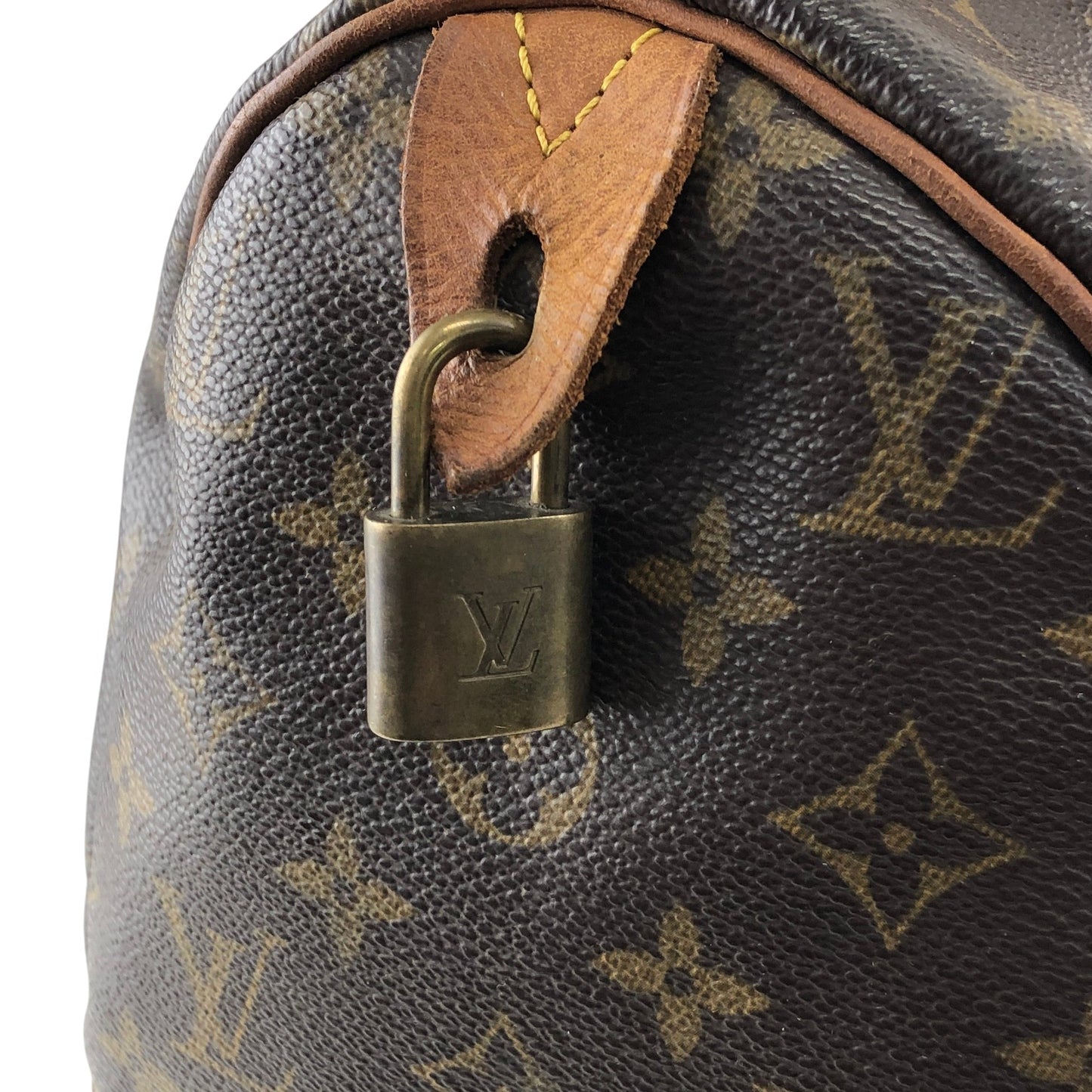 LOUIS VUITTON Monogram Handbag  Boston bag Brown Vintage 46eajv