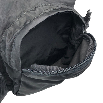PRADA Tessuto Triangle Logo Front Buckle Backpack Black Vintage ynp78c