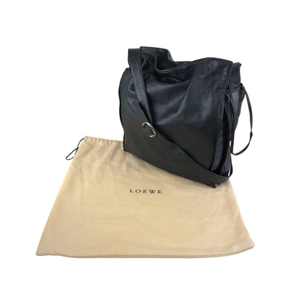 LOEWE Anagram Drawstring Shoulder bag Black Vintage zbxjy7
