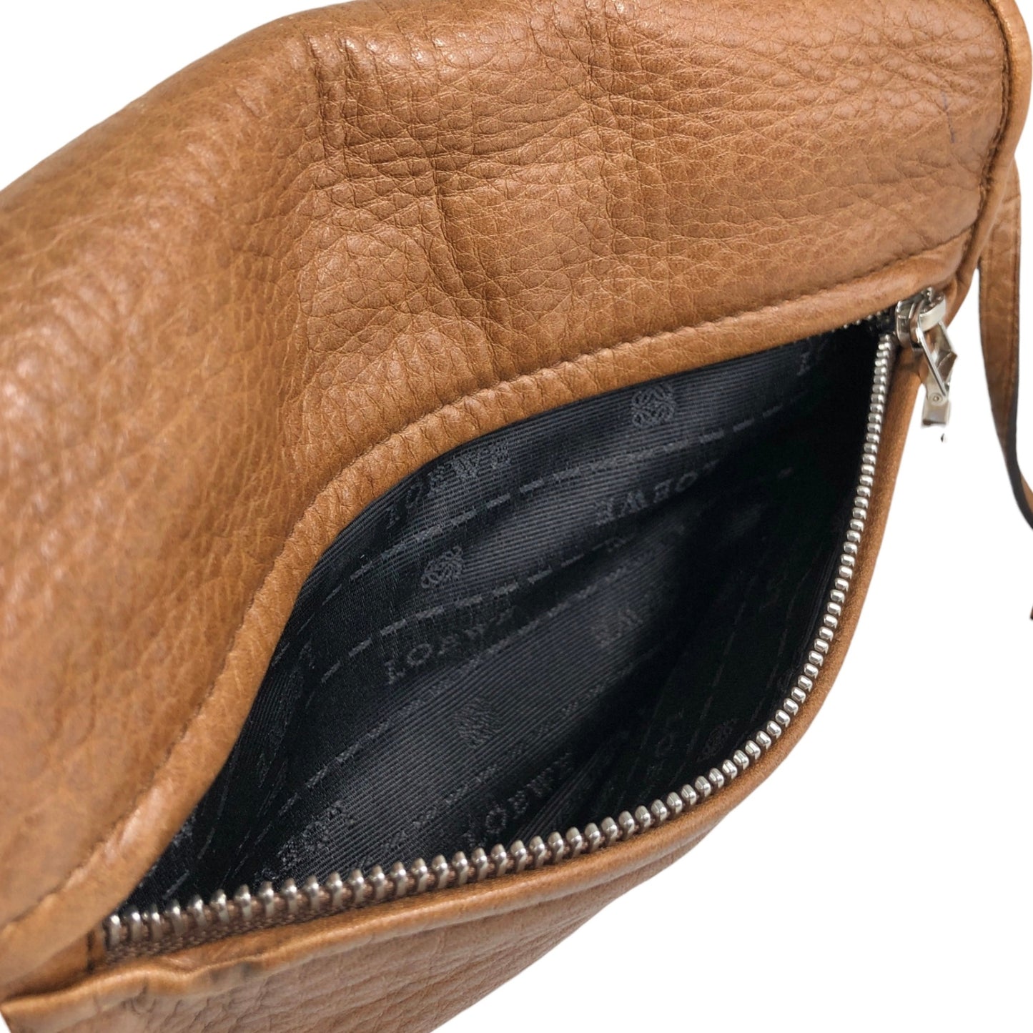 LOEWE Logo Embossed Crossbody Shoulder bag Brown Vintage w2swk6