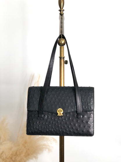 Christian Dior Handbag Black Vintage 4keybj