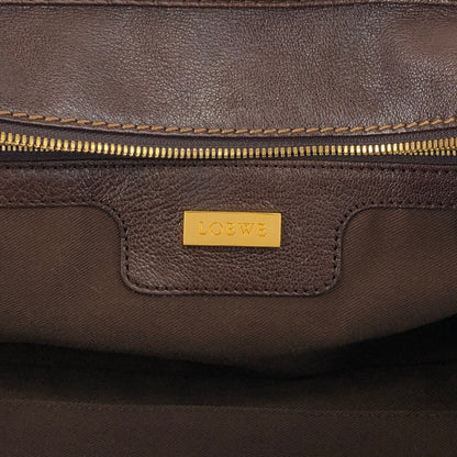 LOEWE Amazona Anagram Small Boston bag Handbag Brown Vintage kfcz5t