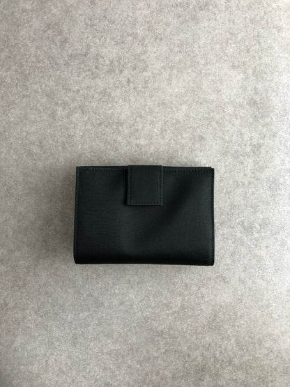 PRADA Tessuto Triangle Logo Trifold Wallet Black Vintage 6bx7gk