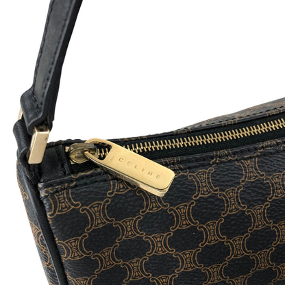 CELINE Macadam Handbag Hobobag Black Vintage f52hnu