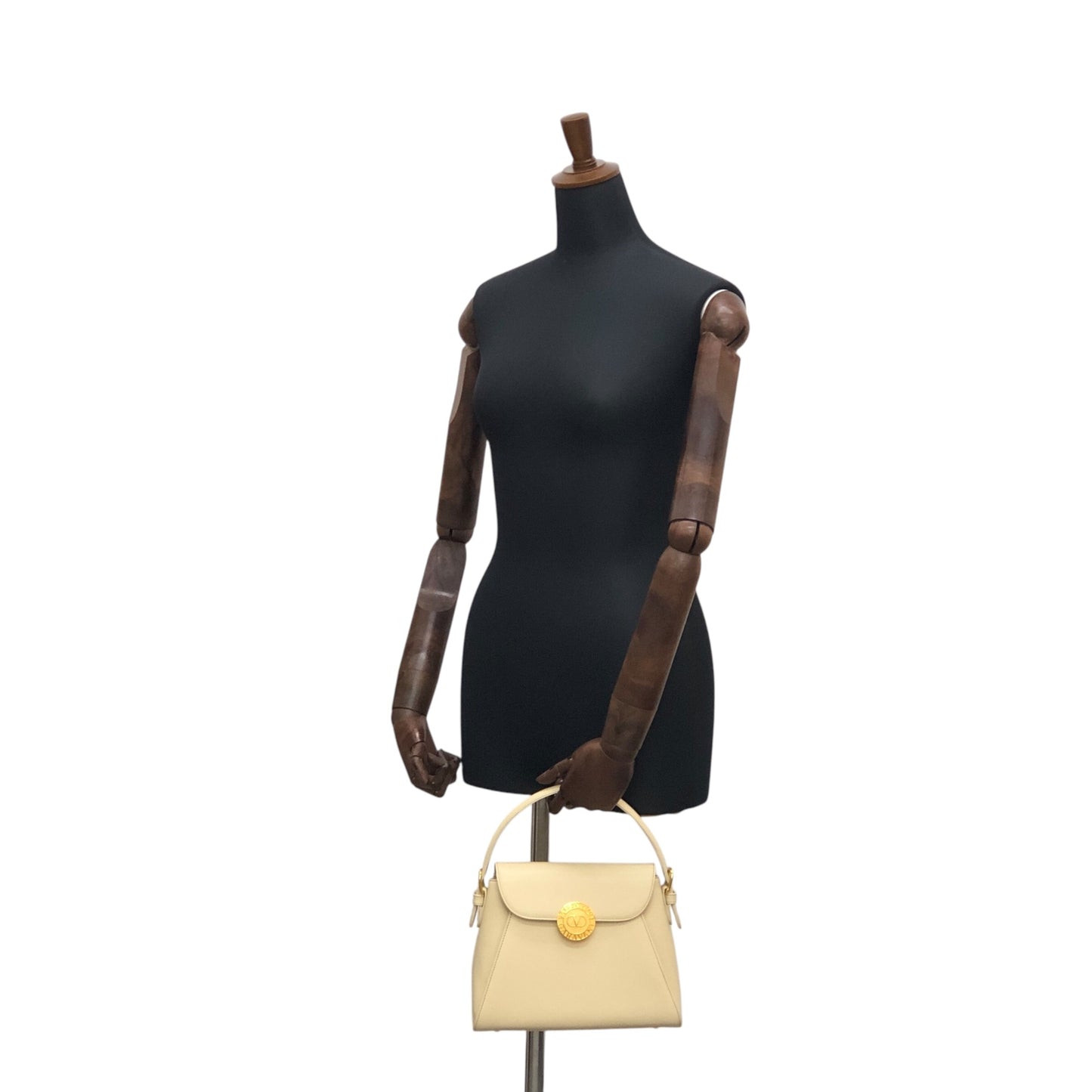 VALENTINO GARAVANI Two-way Handbag Shoulder bag Ivory Vintage t7g327