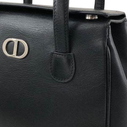 Christian Dior CD Logo Handbag Black Vintage hfa4nr