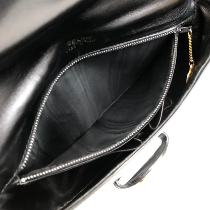 CELINE Triomphe Shoulder bag Black Vintage n24pjw