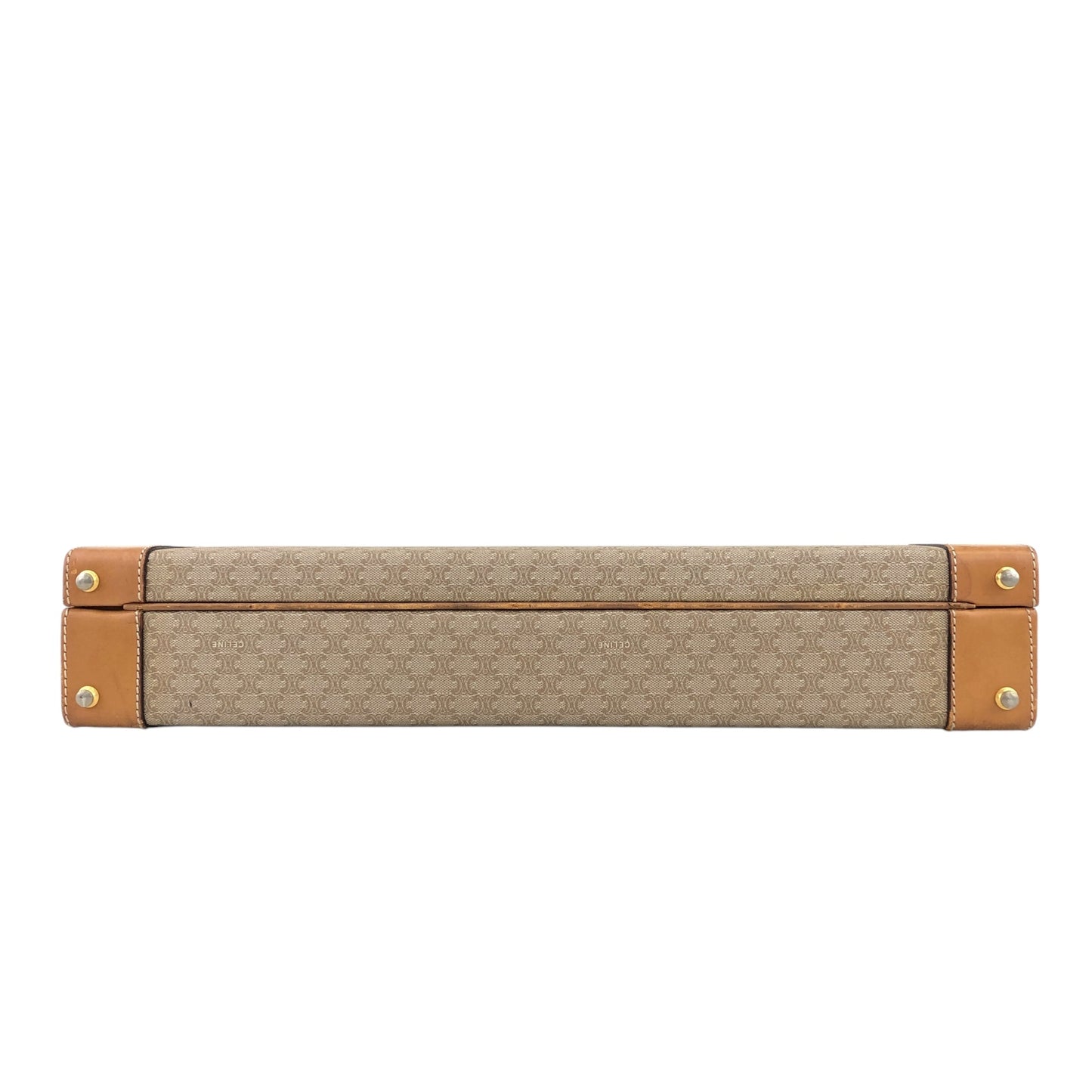 CELINE Macadam Handbag Trunk Case Beige Vintage mp7ck6