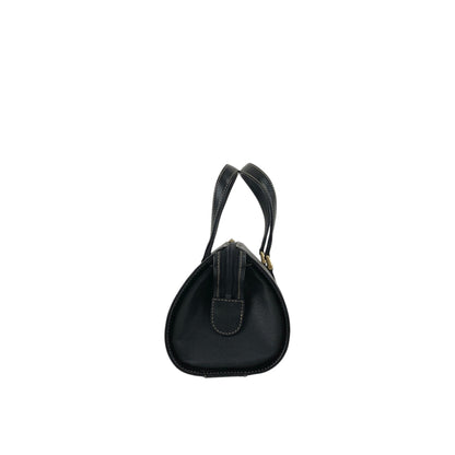 BURBERRY Logo Handbag Black Vintage vmkueb