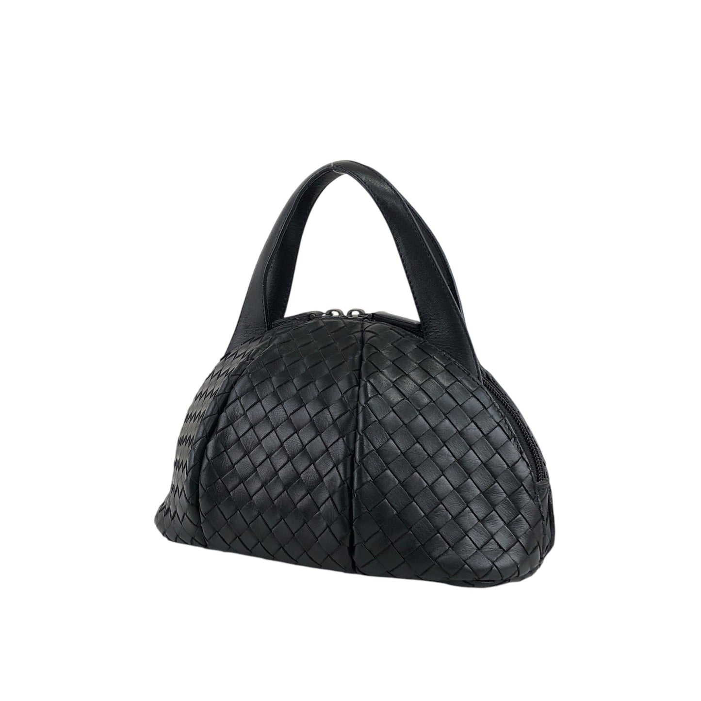 Bottega Veneta Intrecciato Round Handbag Black Vintage dp7fw3