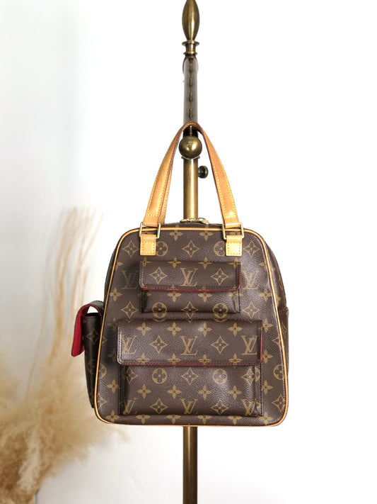 LOUIS VUITTON Monogram Handbag Brown M51161 Vintage bfxwva