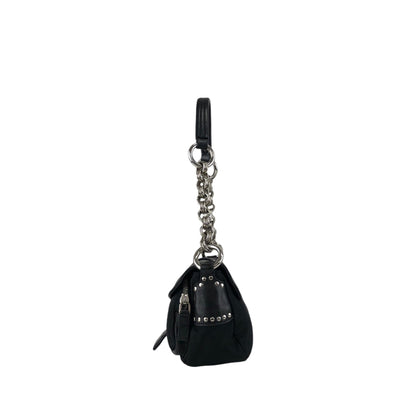 PRADA Triangle Logo Shoulder bag Black Vintage tiuxdg