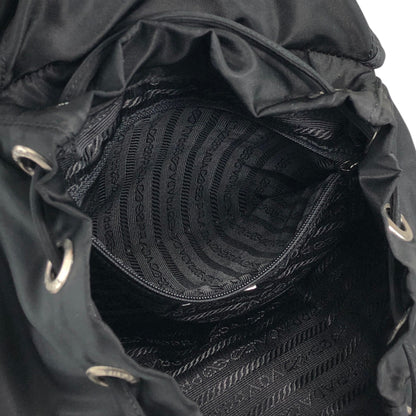 PRADA Tessuto Triangle Logo Backpack Black Vintage 2jwvfk