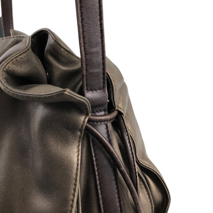 LOEWE Anagram Flamenco Tassel Drawstring Shoulder bag Bronze Vintage 757im3