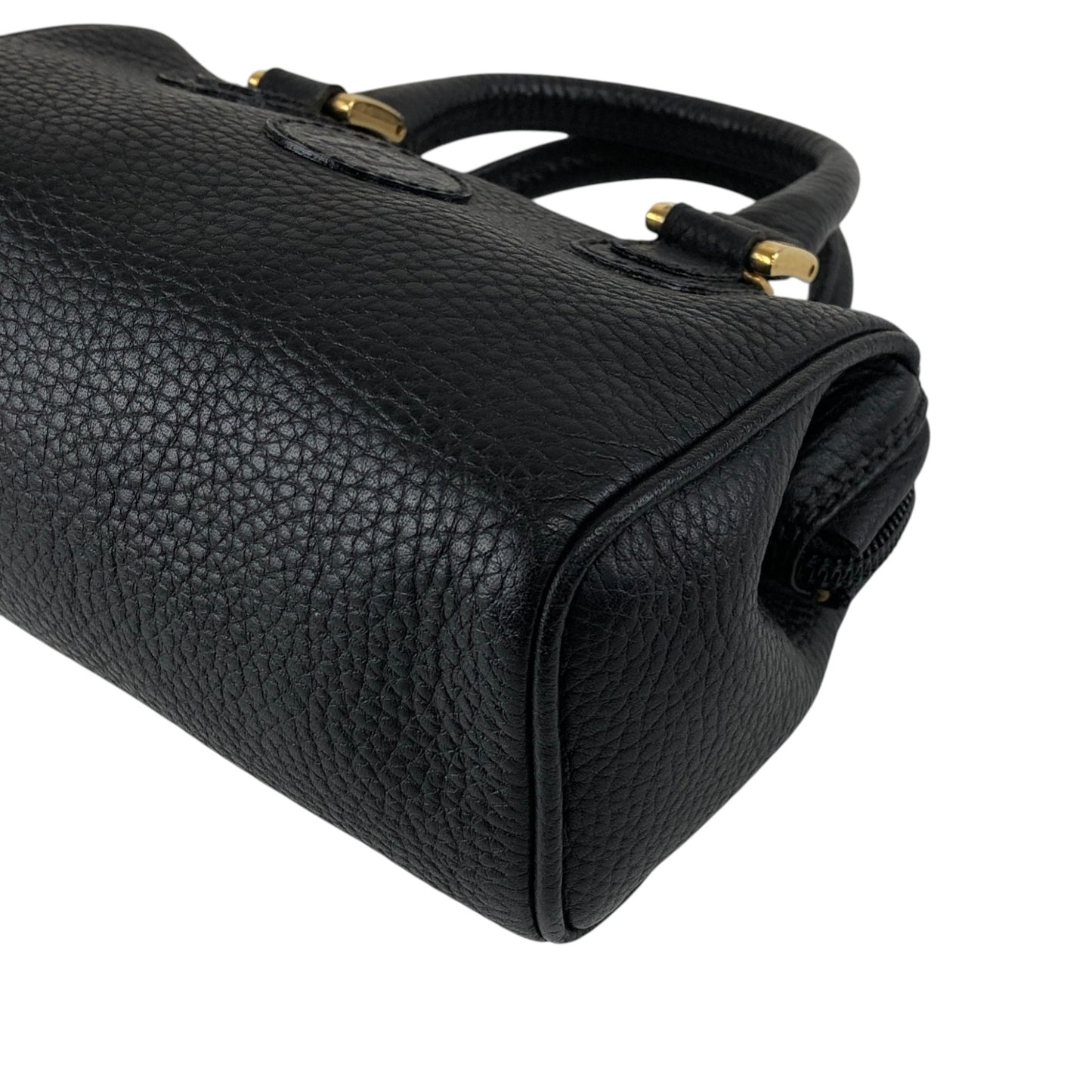 FENDI Logo Two-way Handbag Shoulder bag Black Vintage h8ka2h
