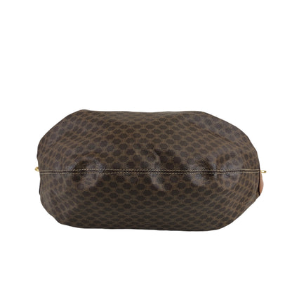 CELINE Macadam Round Shoulder bag Brown Vintage ckh8g4