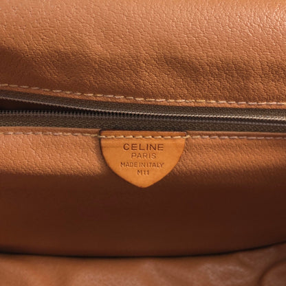 CELINE Macadam Blason Flap Shoulder bag Brown Vintage 2etvvm
