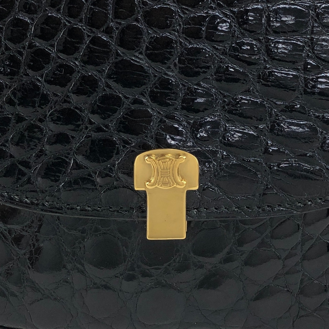 CELINE Triomphe Shoulder bag Black Vintage vtsptj