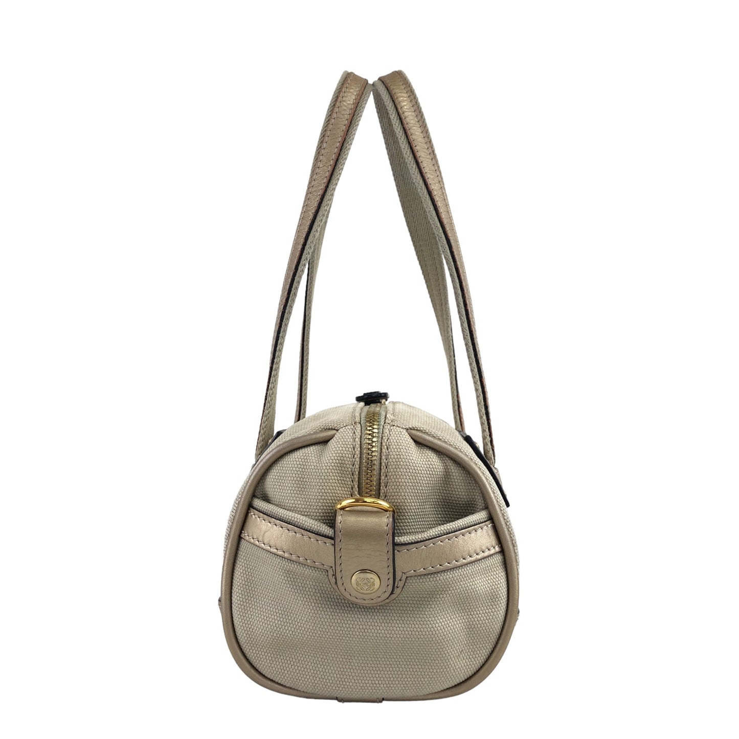 LOEWE Anagram Small Boston bag Handbag Beige Vintage educhp