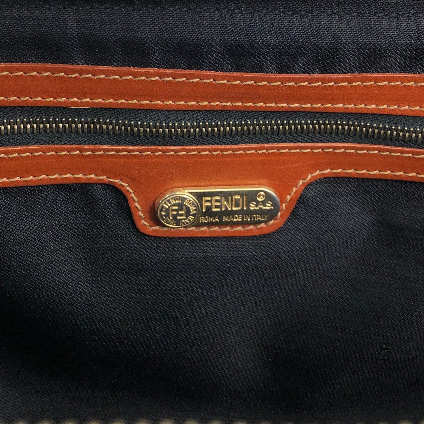 FENDI Pecan Two-way Handbag Shoulder bag Brown Vintage pxf38p