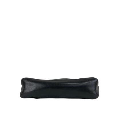 GUCCI Logo Embossed Shoulder bag Black Vintage zvzcf8