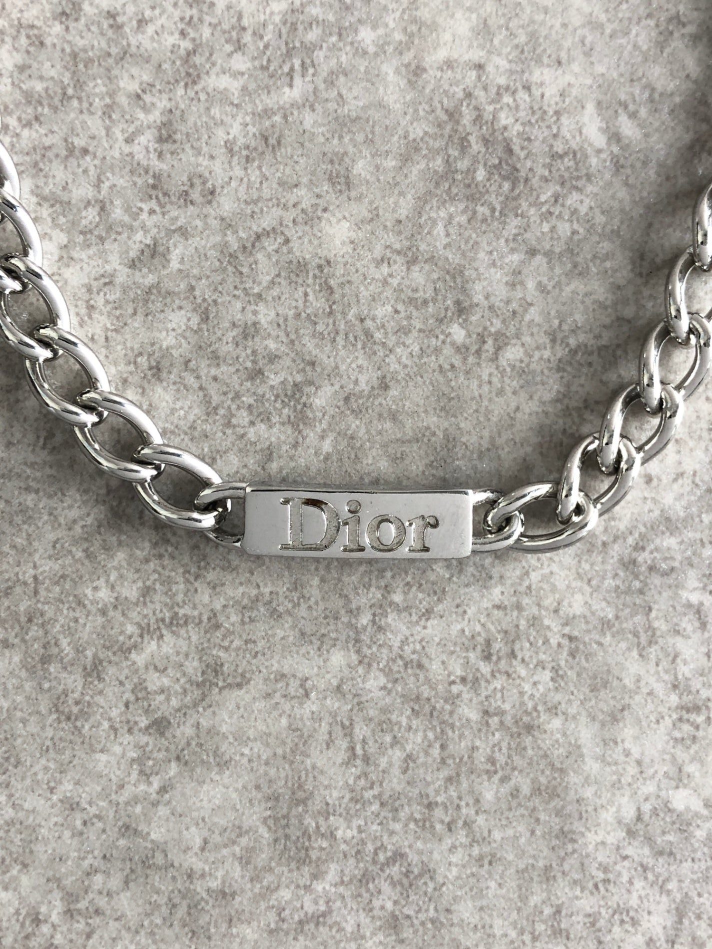 Christian Dior Logo Bracelet Silver Vintage cevvhs