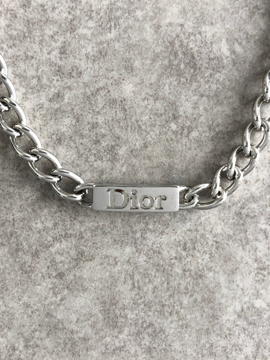 Christian Dior Logo Bracelet Silver Vintage cevvhs