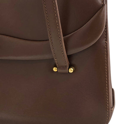 GUCCI GG Flap Handbag Brown Vintage auy3z2