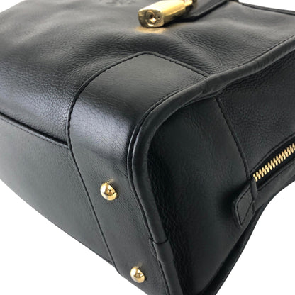 LOEWE Amazona28 Anagram Handbag Boston bag Black Vintage 4ve2yy