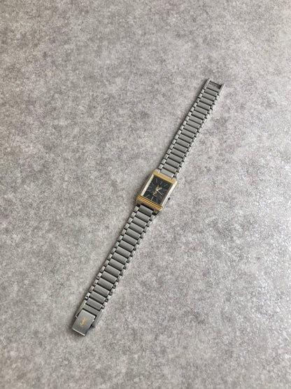 Yves Saint Laurent YSL Logo Watch Silver×Gold Vintage 7umegi