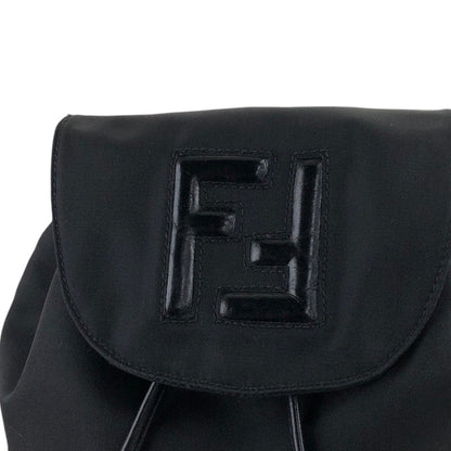 FENDI Logo Backpack Black Vintage cc3usi